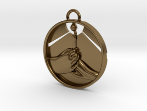 "Love Shares the Light" Pendant in Polished Bronze