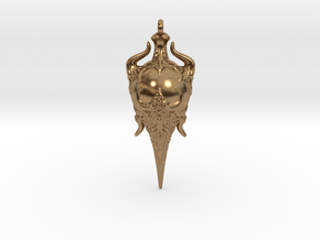 Chaos Amulet 01 - 60mm in Natural Brass