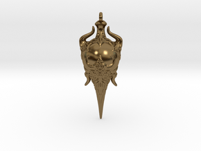 Chaos Amulet 01 - 60mm in Polished Bronze