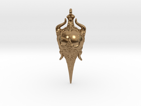 Chaos Amulet 01 - 50mm in Natural Brass