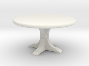 Cafe table, round. 1:48 scale. in White Natural Versatile Plastic