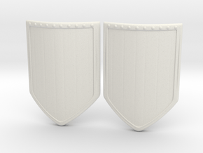 Shield 3 Earing in White Natural Versatile Plastic