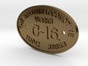 3/4" Scale C-16 Builders Plate in Natural Bronze
