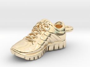 Running Shoe Charm  in 14k Gold Plated Brass