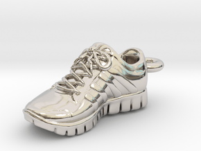 Running Shoe Charm  in Rhodium Plated Brass