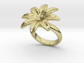 Flowerfantasy Ring 33 - Italian Size 33  in 18k Gold Plated Brass