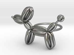 Balloon Dog Ring size 1 in Natural Silver