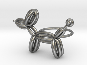 Balloon Dog Ring size 2 in Natural Silver