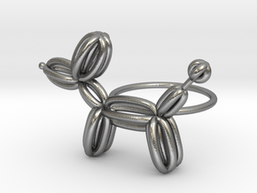 Balloon Dog Ring size 4 in Natural Silver