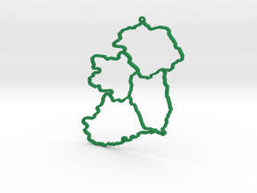 Provinces of Ireland in Green Processed Versatile Plastic