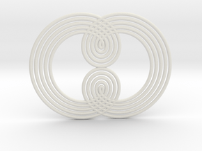  0527 Motion Of Points Around Circle (5cm) #004 in White Natural Versatile Plastic