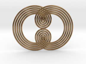  0527 Motion Of Points Around Circle (5cm) #004 in Natural Brass