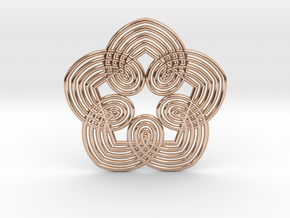 0556 Motion Of Points Around Circle (5cm) #033 in 14k Rose Gold Plated Brass