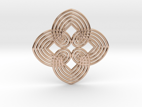 0557 Motion Of Points Around Circle (5cm) #034 in 14k Rose Gold Plated Brass