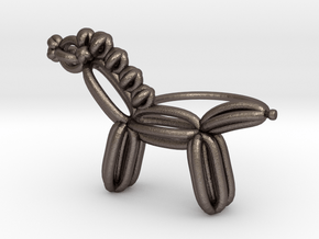 Balloon Horse Ring size 3 in Polished Bronzed Silver Steel