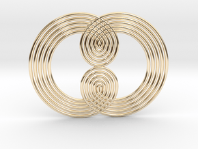  0527 Motion Of Points Around Circle (5cm) #004 in 14k Gold Plated Brass