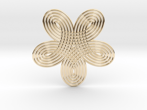 0528 Motion Of Points Around Circle (5cm) #005 in 14k Gold Plated Brass