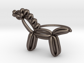 Balloon Horse Ring size 4 in Polished Bronzed Silver Steel