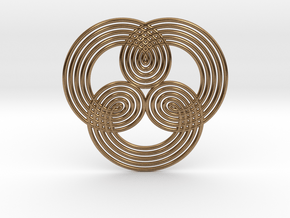  0529 Motion Of Points Around Circle (5cm) #006 in Natural Brass