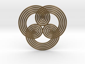  0529 Motion Of Points Around Circle (5cm) #006 in Natural Bronze