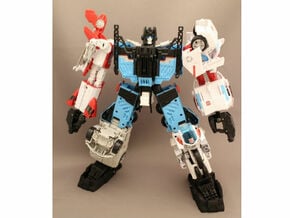 Combiner Wars Foot Add-on Parts in White Natural Versatile Plastic