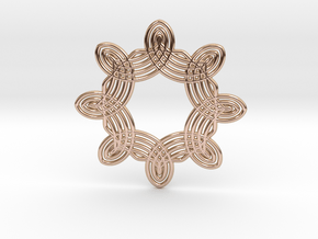 0561 Motion Of Points Around Circle (5cm) #038 in 14k Rose Gold Plated Brass