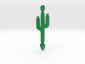 Cactus Pendant in Green Processed Versatile Plastic