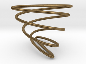 Math Spring (Lissajou Curve) in Natural Bronze