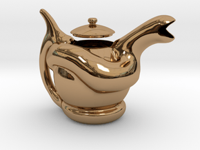 Snake Tea Pot in Polished Brass