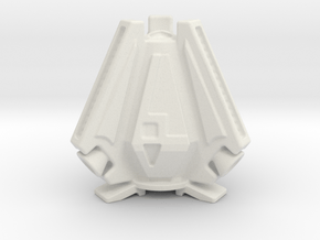 6mm Scale Drop Pod / Drop Craft / Drop Ship in White Natural Versatile Plastic