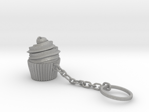 Cupcake Keychain in Aluminum