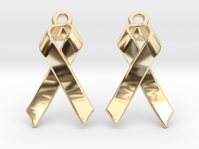 Classic Ribbon Earrings in 14k Gold Plated Brass