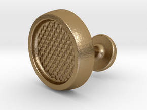 Custom Cufflink #01 in Polished Gold Steel