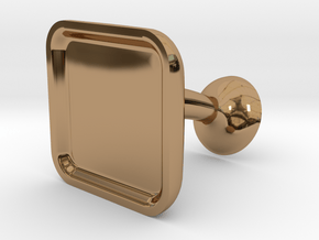 Custom Cufflink #02 - Square in Polished Brass