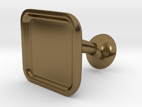 Custom Cufflink #02 - Square in Polished Bronze
