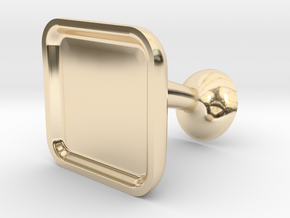 Custom Cufflink #02 - Square in 14k Gold Plated Brass