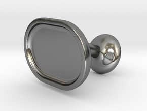 Custom Cufflink #03 - Oval in Polished Silver