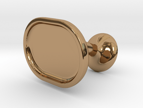 Custom Cufflink #03 - Oval in Polished Brass