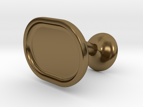 Custom Cufflink #03 - Oval in Polished Bronze