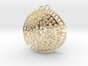 Radiolarian earrings in 14k Gold Plated Brass