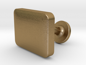 Custom Cufflink #04 - Rectangular in Polished Gold Steel