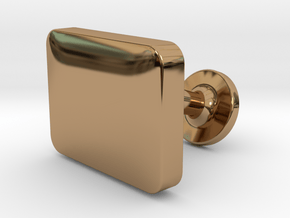 Custom Cufflink #04 - Rectangular in Polished Brass
