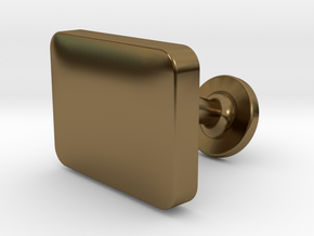 Custom Cufflink #04 - Rectangular in Polished Bronze