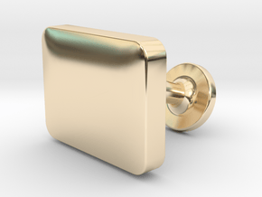 Custom Cufflink #04 - Rectangular in 14k Gold Plated Brass