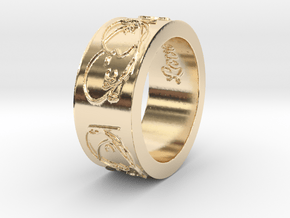 'Beautiful Love' Ring--look great on a chain! in 14k Gold Plated Brass: 9.75 / 60.875