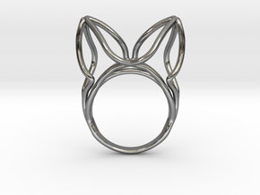 The Ears Ring / size 9 US (18.9 mm) in Polished Silver