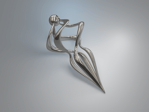 Twisted (Earring or Pendant) in Polished Silver