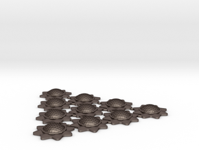 Stackable Shield Token 10 Pack X-Wing Miniatures in Polished Bronzed Silver Steel