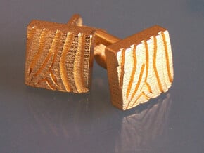Eq Cufflinks Set in Polished Gold Steel