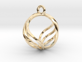 Spherical Loop Pendant in 14k Gold Plated Brass